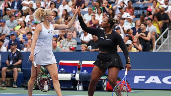 Siniakova and Townsend, US Open QF (Getty)